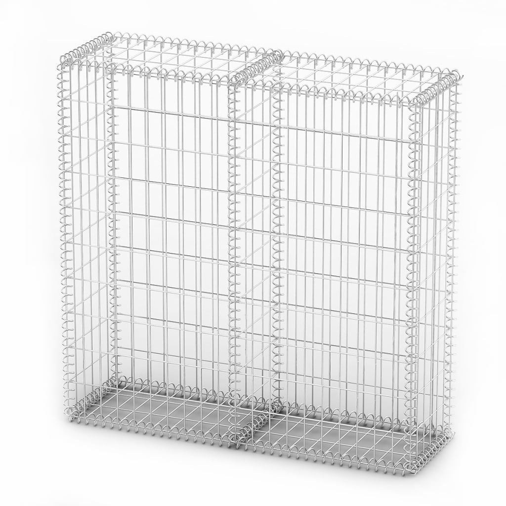 Vidaxl Schanskorf con coperchi 100x100x30 cm galvanizzato