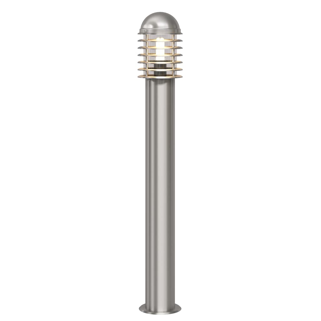 Lámpara de jardín LED de acero inoxidable cilíndrico Vidaxl