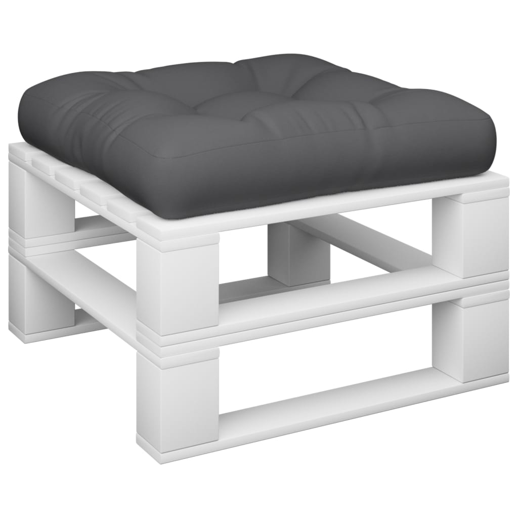 Vidaxl Pallet Cuscino 50x50x12 cm tessuto grigio