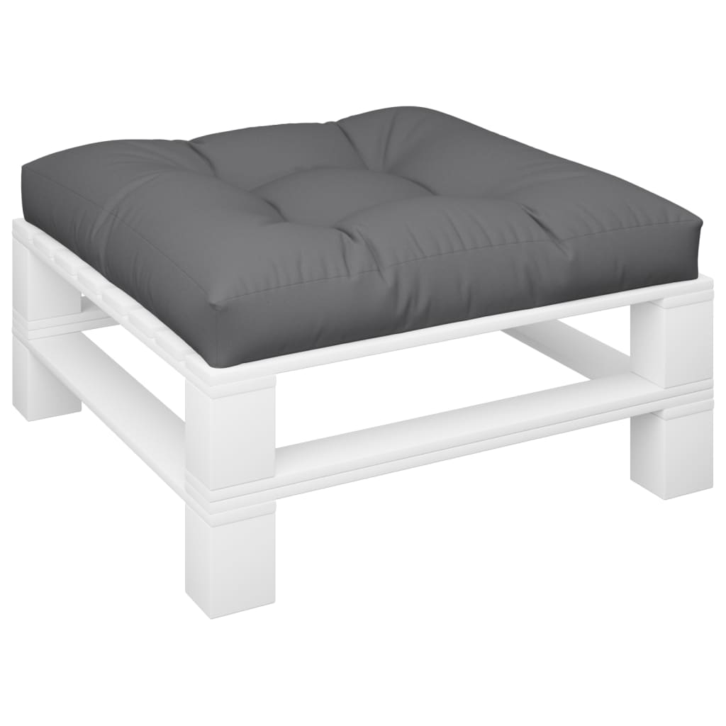 Vidaxl Pallet Cuscino 80 x 80 x 12 cm tessuto grigio