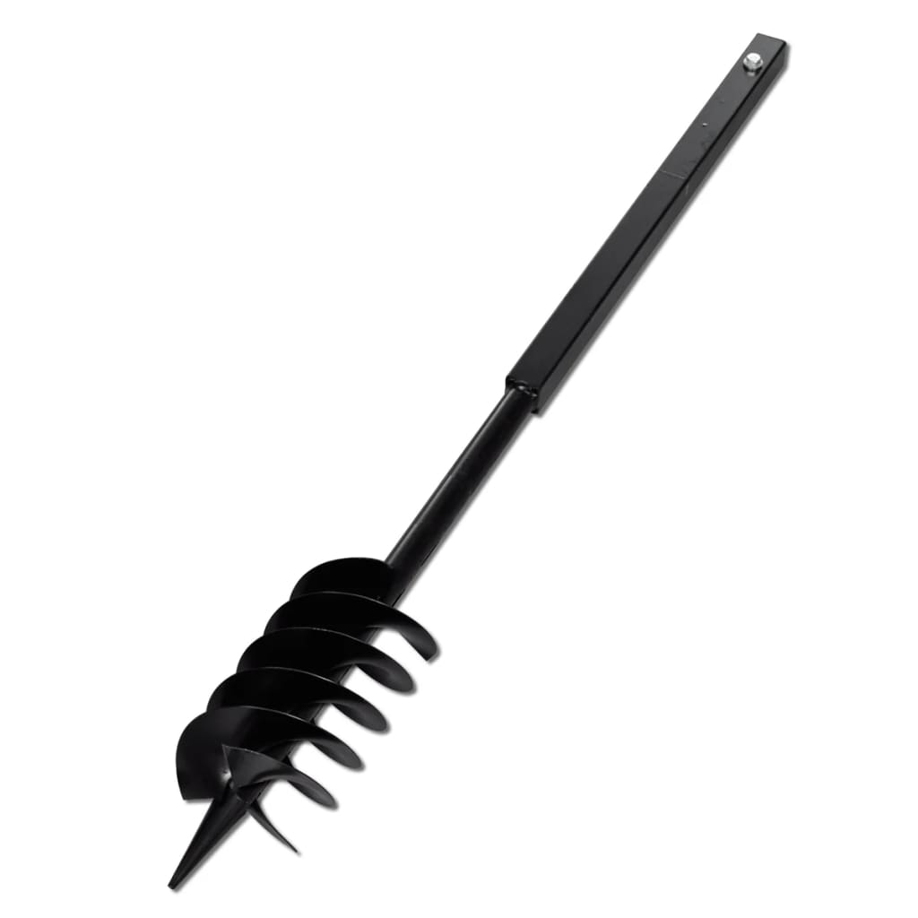 Trapano a terra Vidaxl con manico e testa a vite (doppia vite) 120 mm (nero)