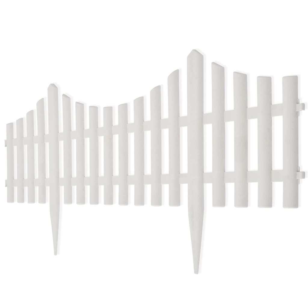 Vidaxl Gazon bordes 17 st 10 m blanco