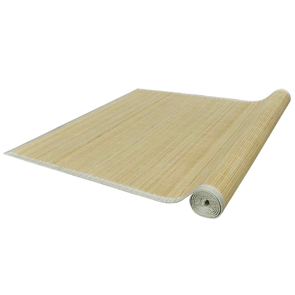 Vidaxl alfombra rectangular 120x180 cm bambú natural