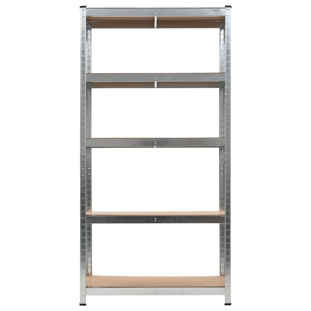 Vidaxl Storage Rack de color plateado 2 PCS