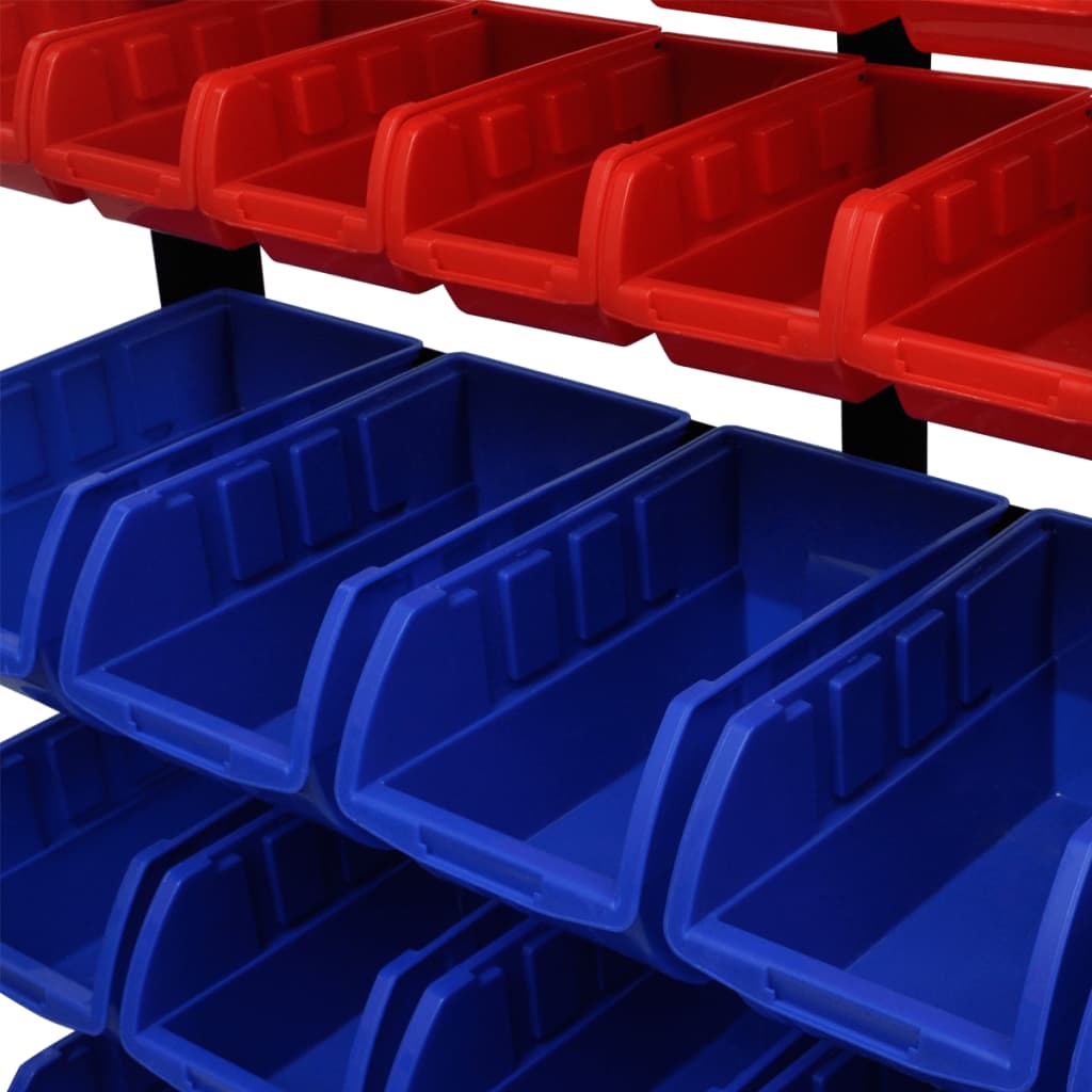 Vidaxl Garage Storage Rack (blu e rosso)