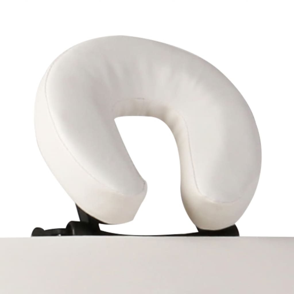 Vidaxl Massage Table con 2 zone pieghevole crema in alluminio bianco