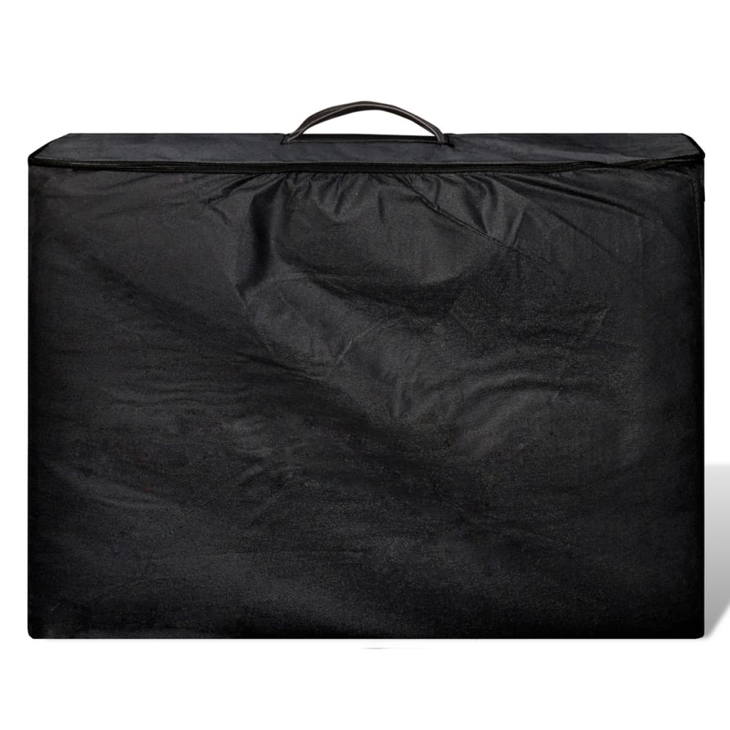 Mesa de masaje Vidaxl con 2 zonas marco de aluminio plegable negro