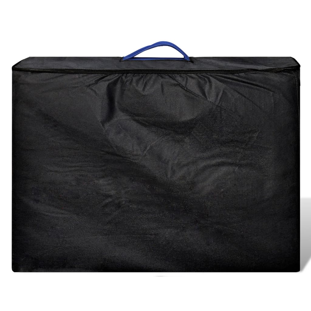 Vidaxl Folleble Massage Tabella 4 zone con telaio in legno (blu)