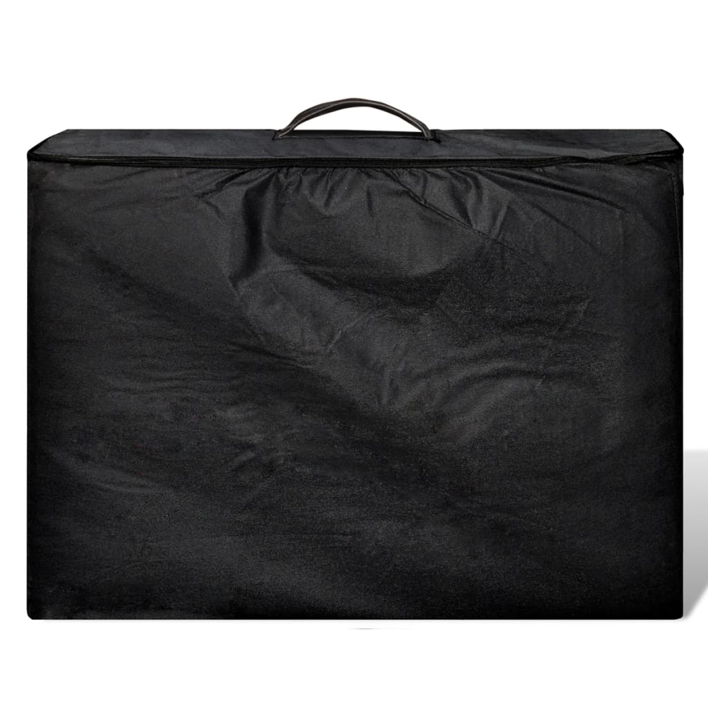 Tabella di massaggi pieghevoli Vidaxl 4 zone con cornice in legno (nero)