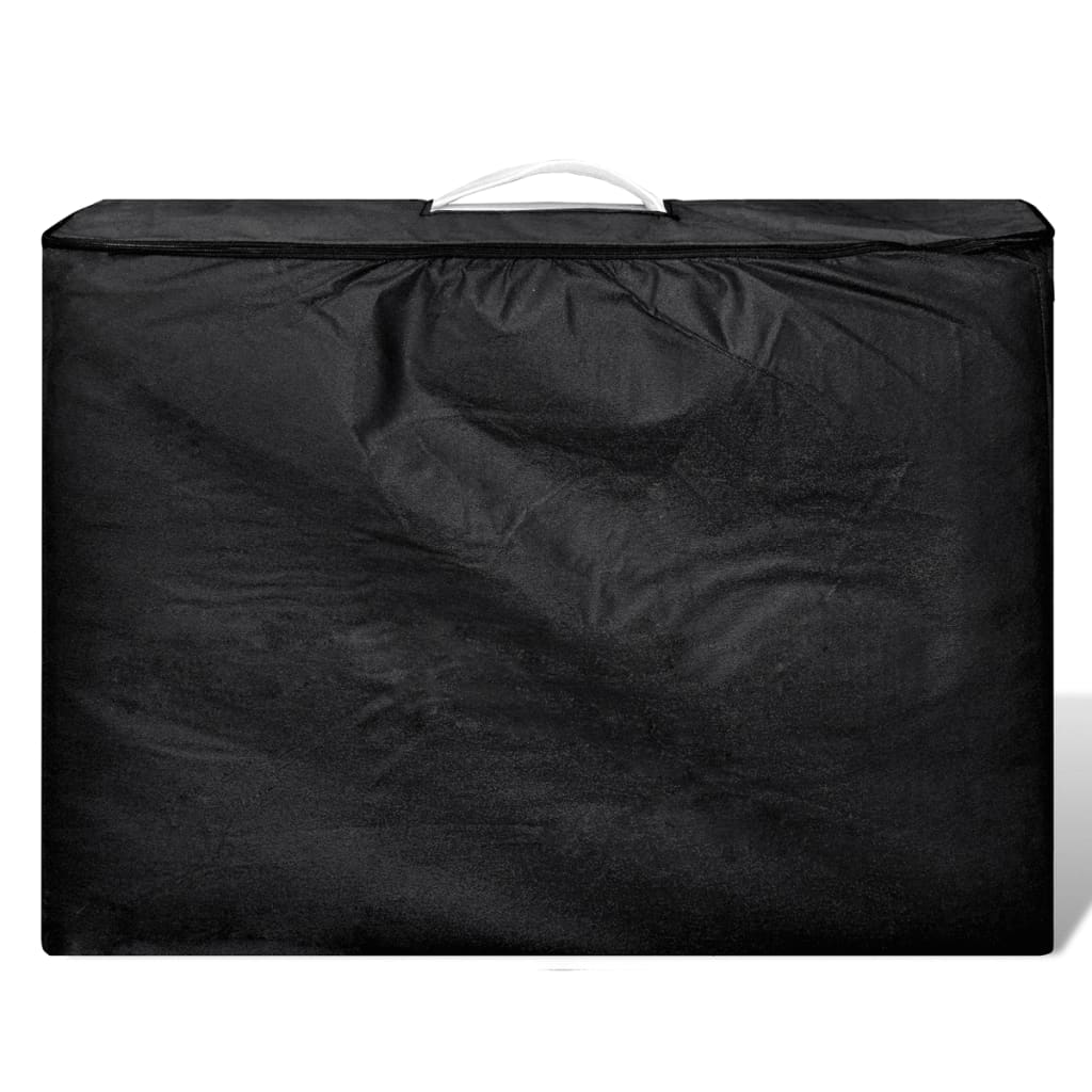 Mesa de masaje Vidaxl plegable con marco de aluminio (cuatro partes de crema blanca)