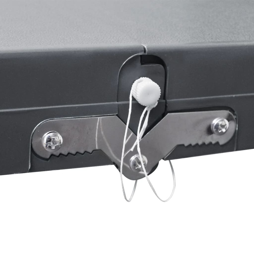 Vidaxl Camping Table con quattro sedili pieghevoli in alluminio grigio