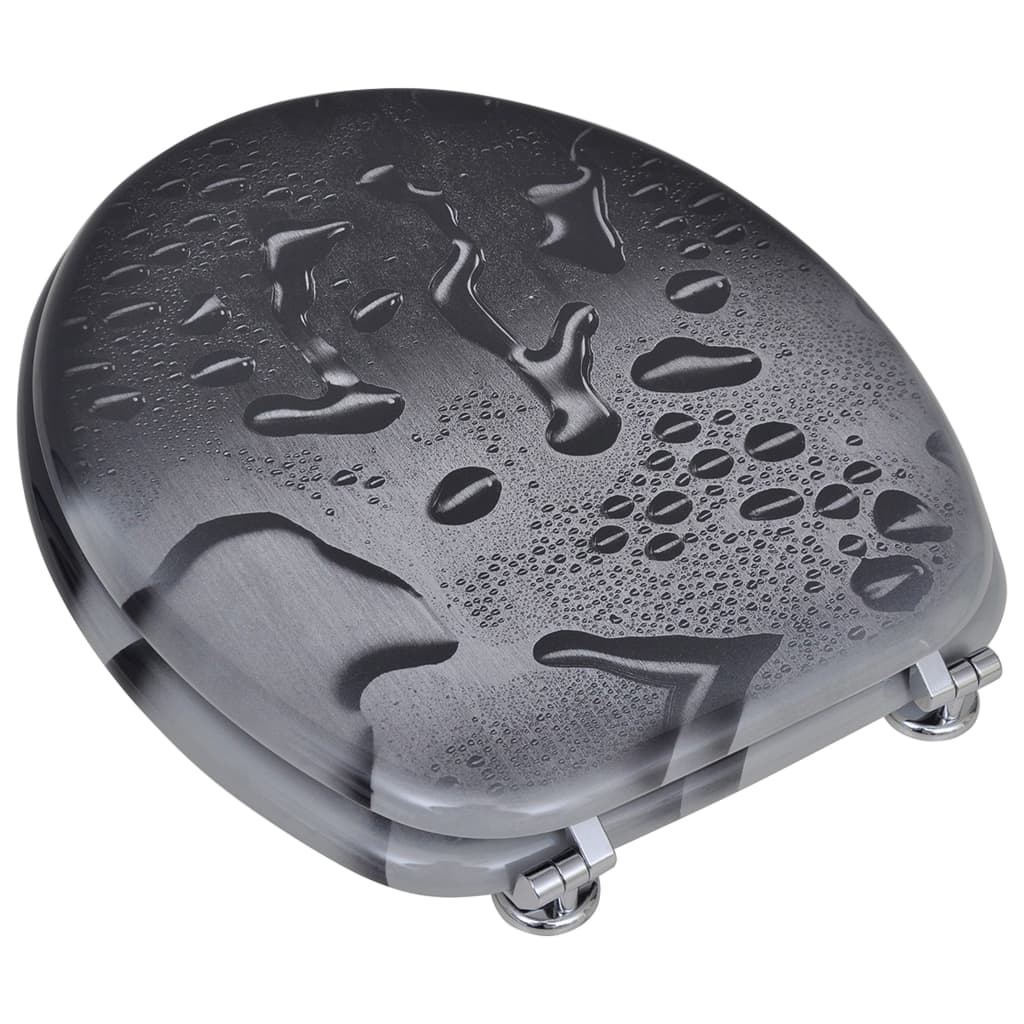 VIDAXL Sedile del toilette da MDF con caduta d'acqua Design