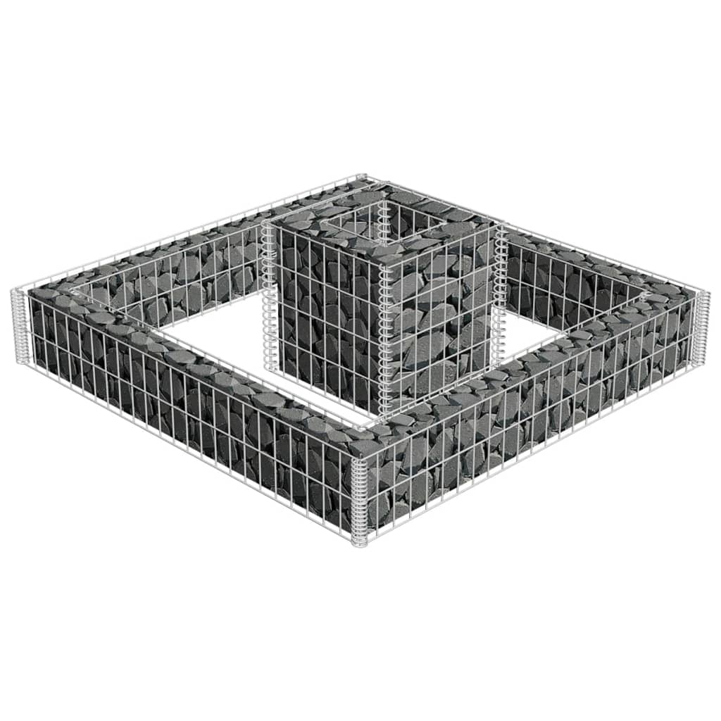Vidaxl Gabion Planning Box 120x120x20 cm Acciaio zincato