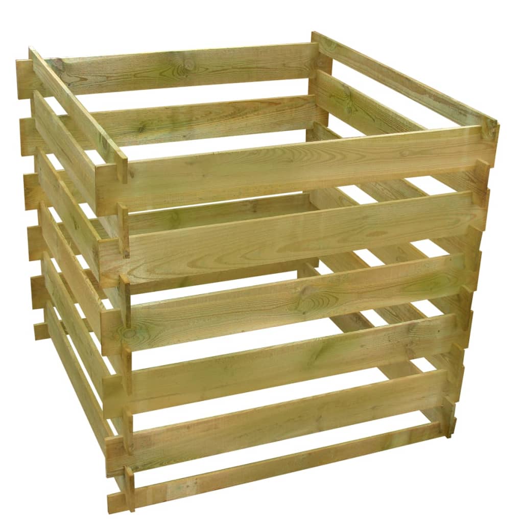 Vidaxl Compost Bin Gelat Square 0.54 m³ de madera