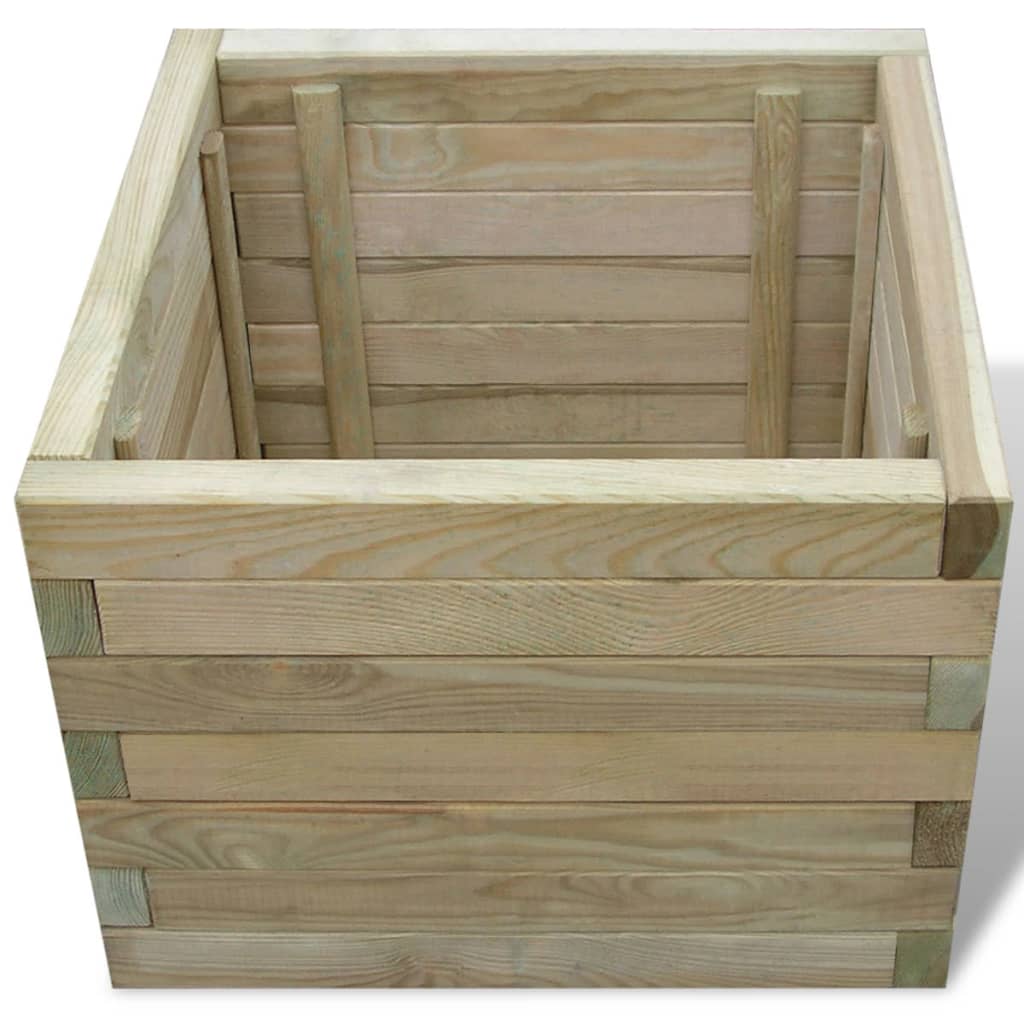Vidaxl Planning Box Square 50x50x40 cm de madera