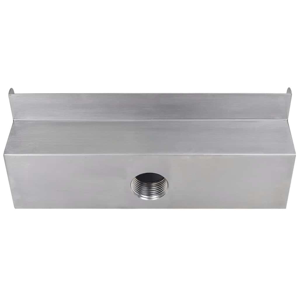 Vidaxl piscina agua otoño rectangular de 30 cm de acero inoxidable