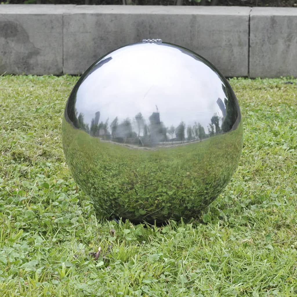 Vidaxl Garden Fountain con LED de 30 cm de acero inoxidable