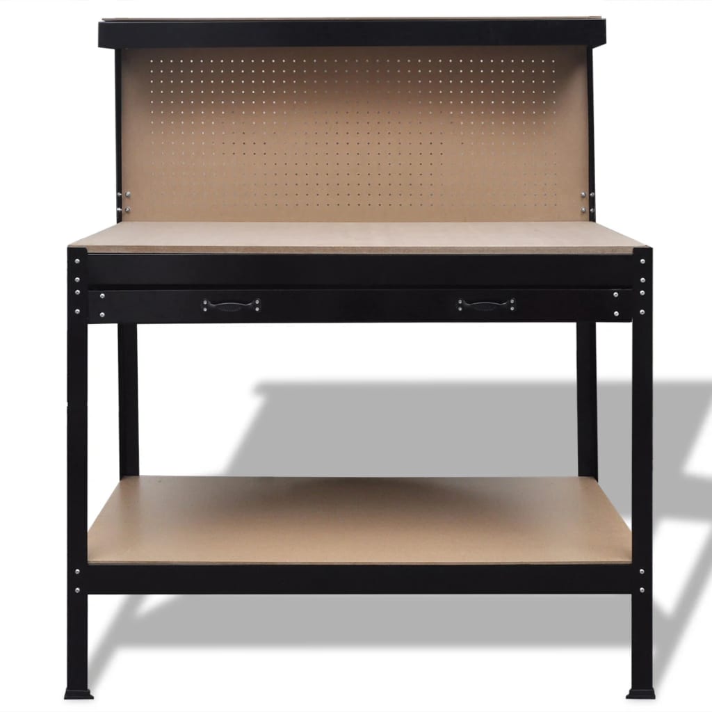 Vidaxl Workbench con scheda di sospensione e cassetto