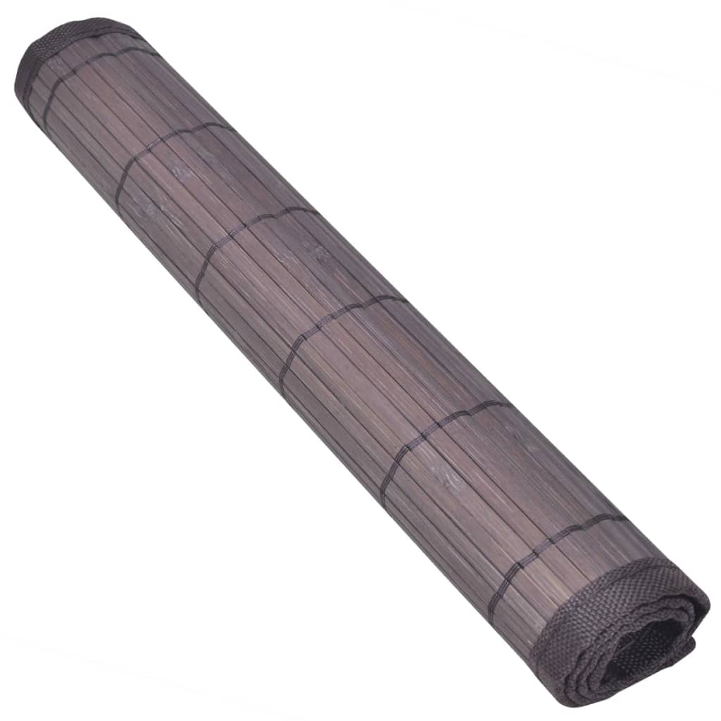 Vidaxl 6 Pillemats Bamboo 30 x 45 cm de marrón oscuro