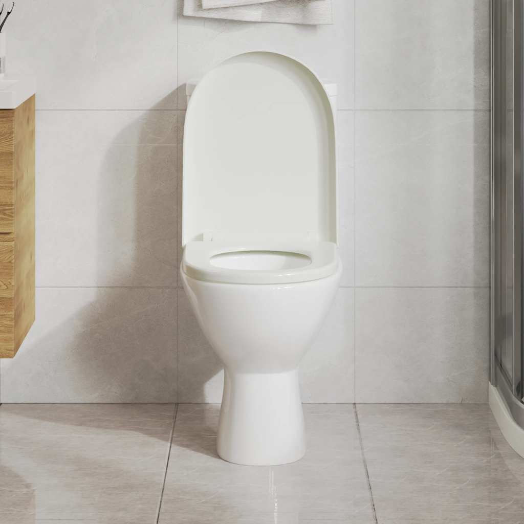 Vidaxl toiletbril soft-close met quick-release ontwerp vierkant wit