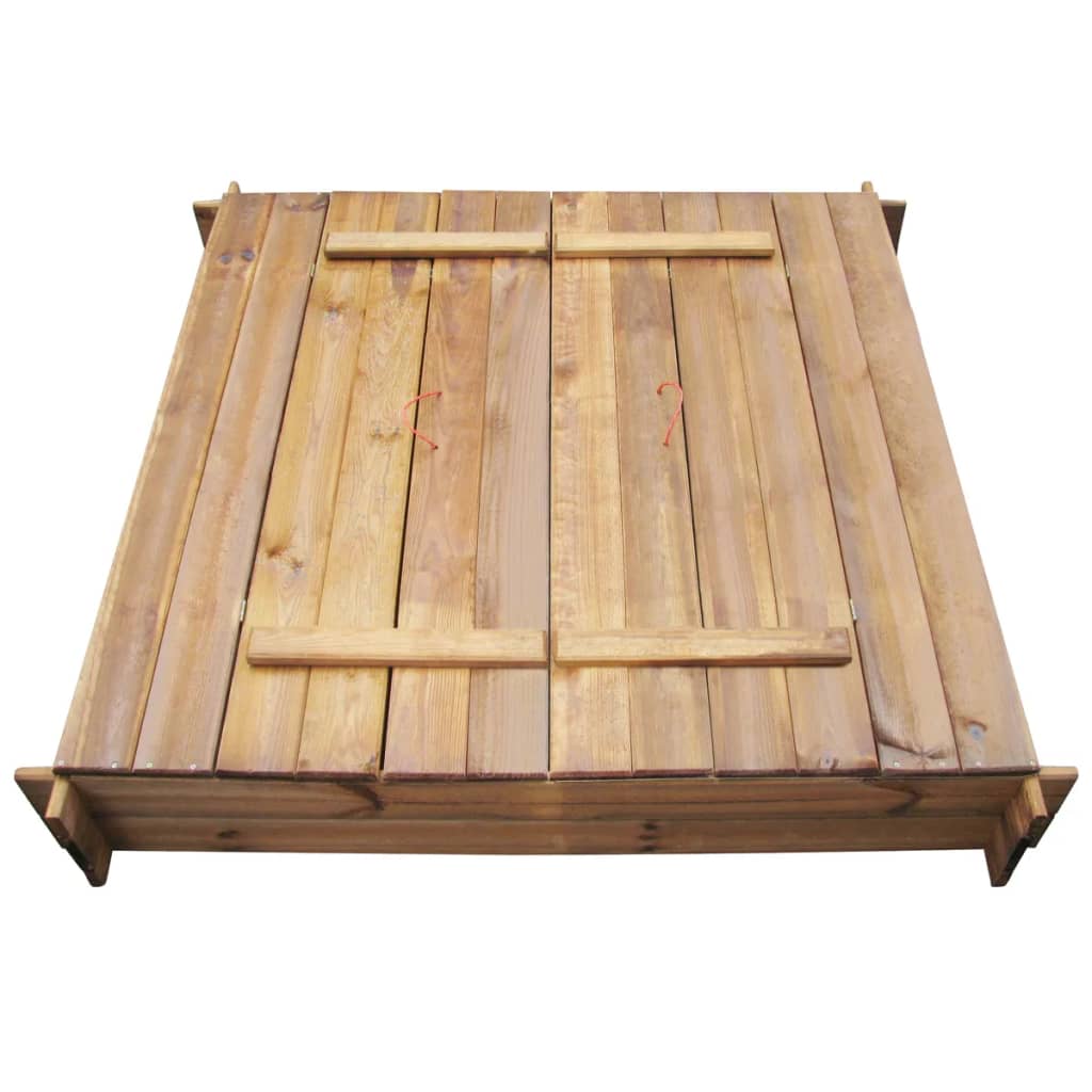 Legno impregnato di Vidaxl Sandpit quadrata
