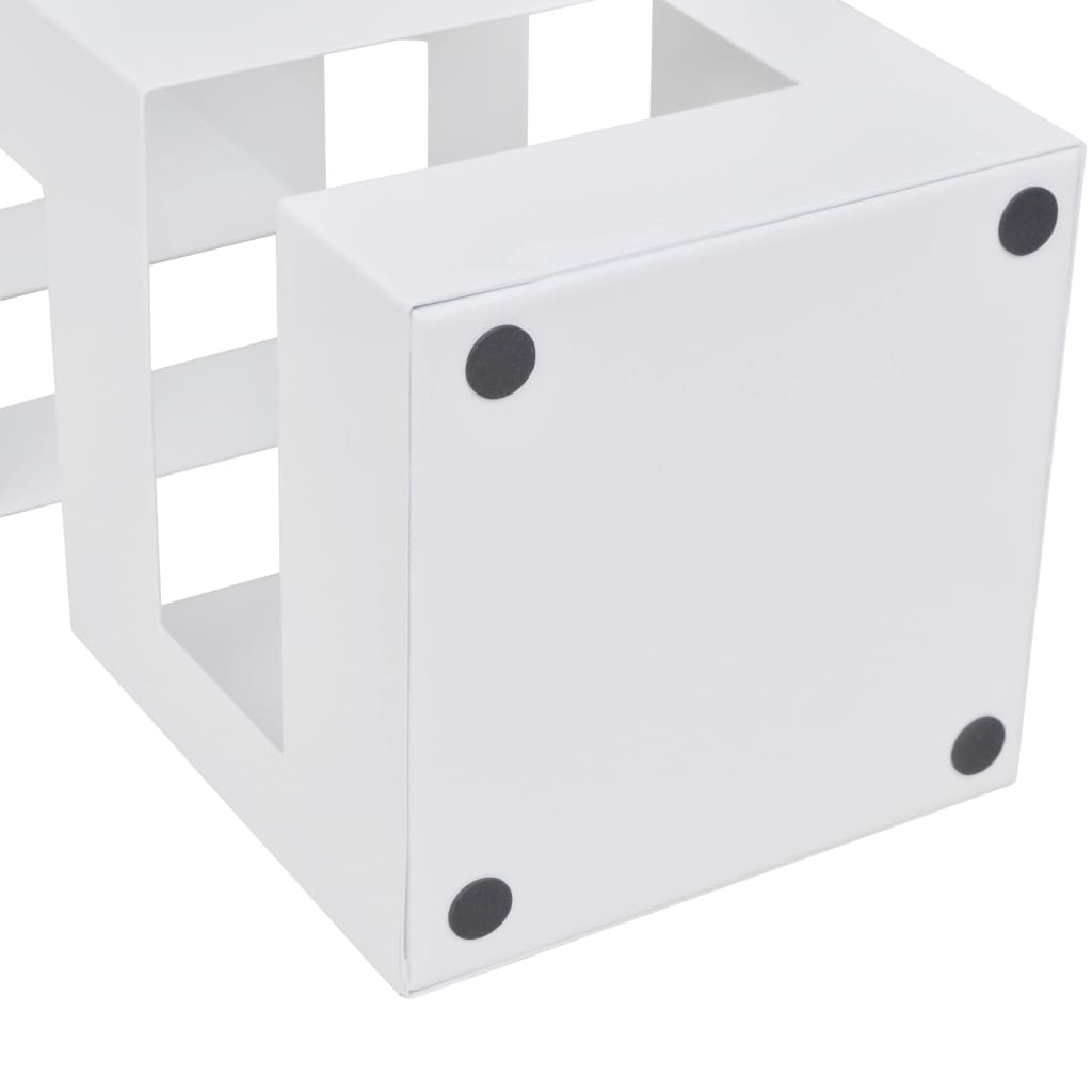 Vidaxx soporte para paraguas y bastón blanco cuadrado acero 48,5 cm