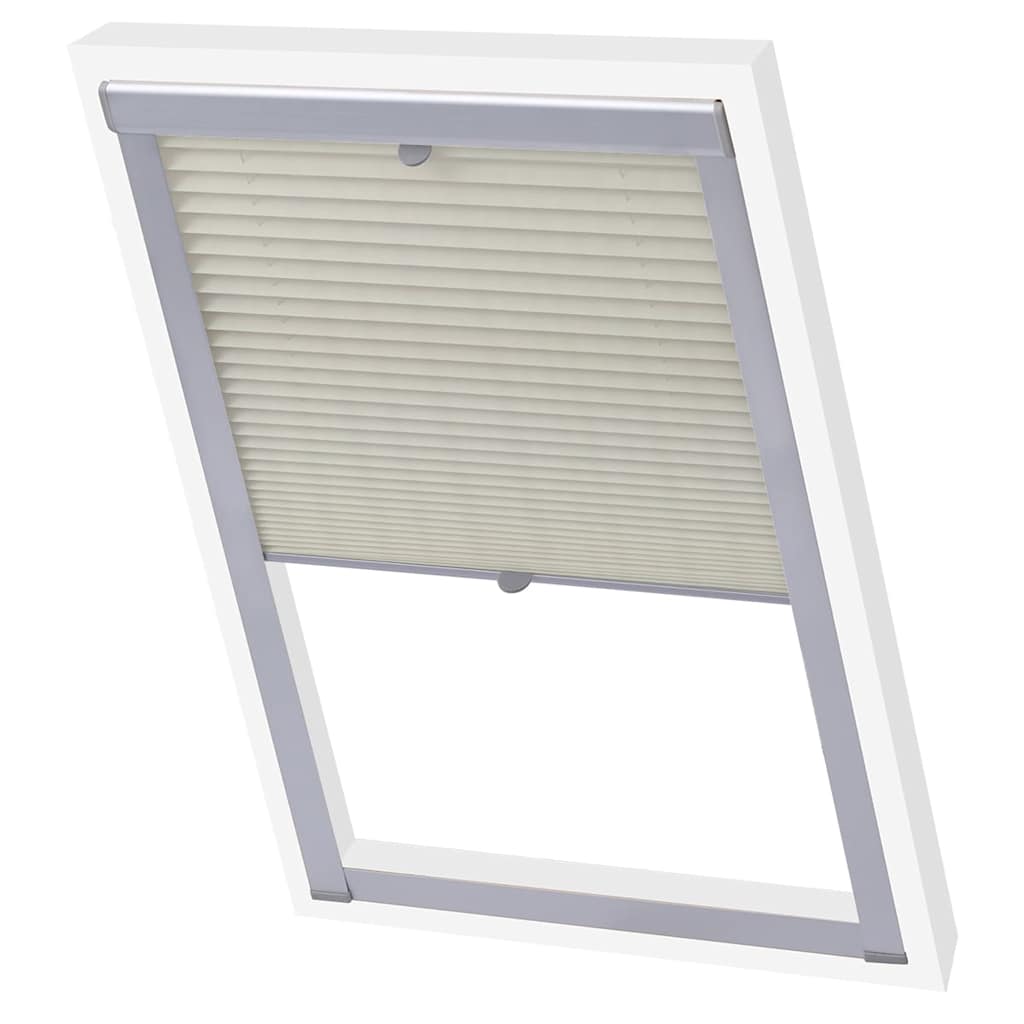 Vidaxl Roller Blind Cream Pleated P06 406