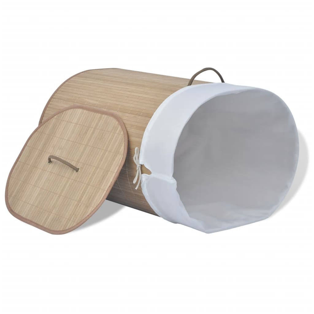 Vidaxl Laundry Basket Oval Bamboo ovviamente