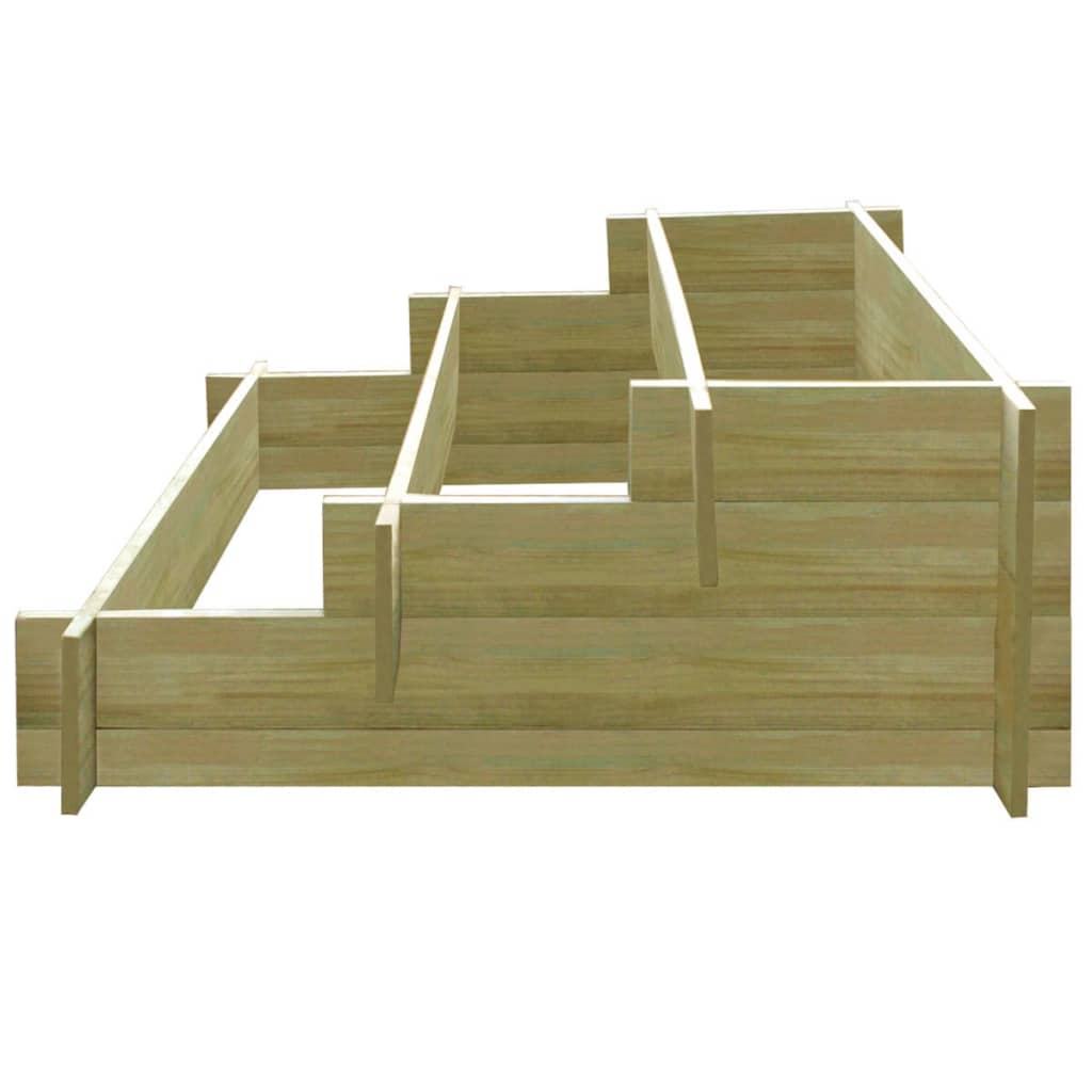 Vidaxl Plannet tres capas de 90x90x35 cm de madera impregnada