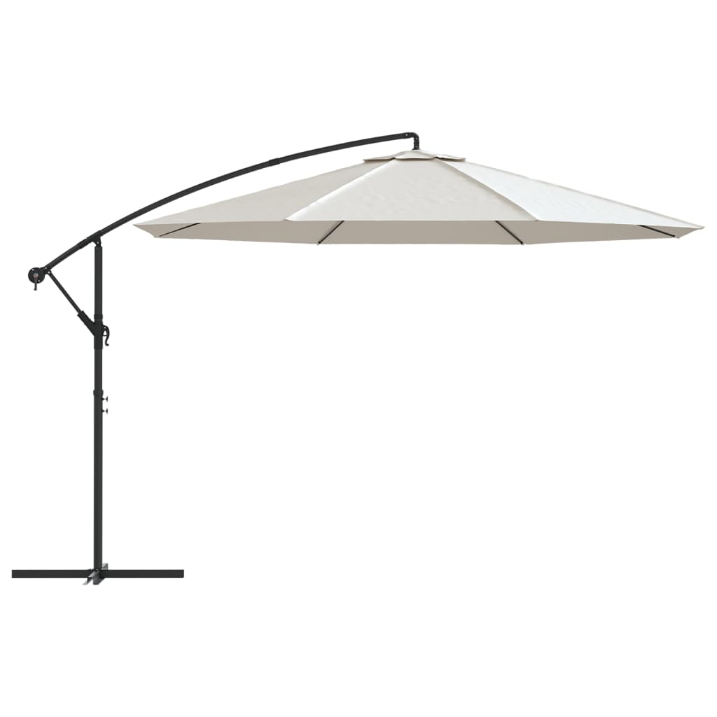 Vidaxl Floating Parasol 3,5 m Sand Bianco