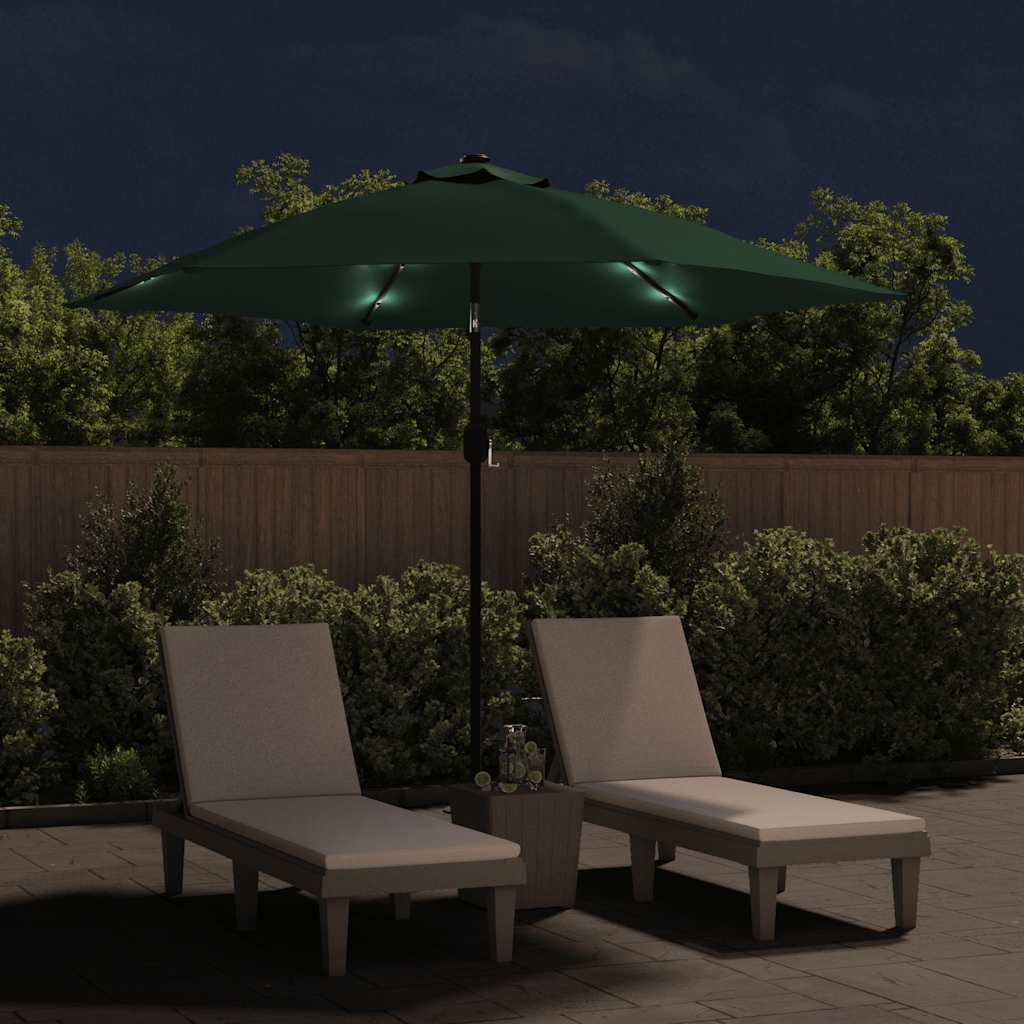 Vidaxl PARASOL galleggiante con LED 3,5 m Verde