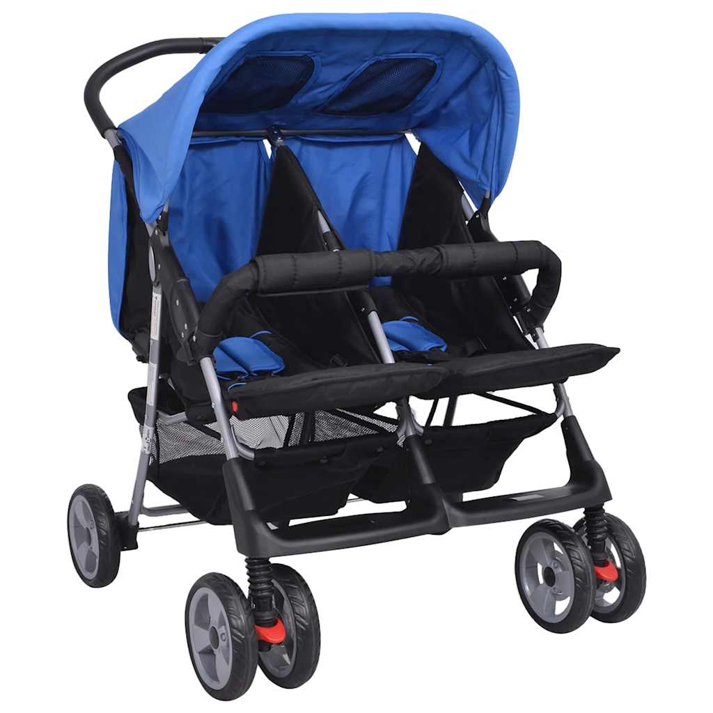 Vidaxl Twin Car Steel Red and Black