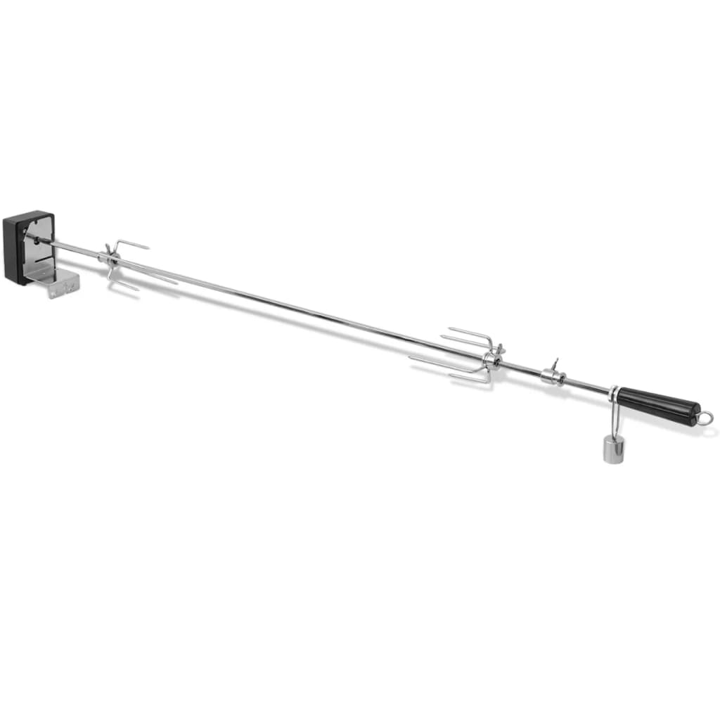 Vidaxl bbq draaispit met motor staal 1200 mm