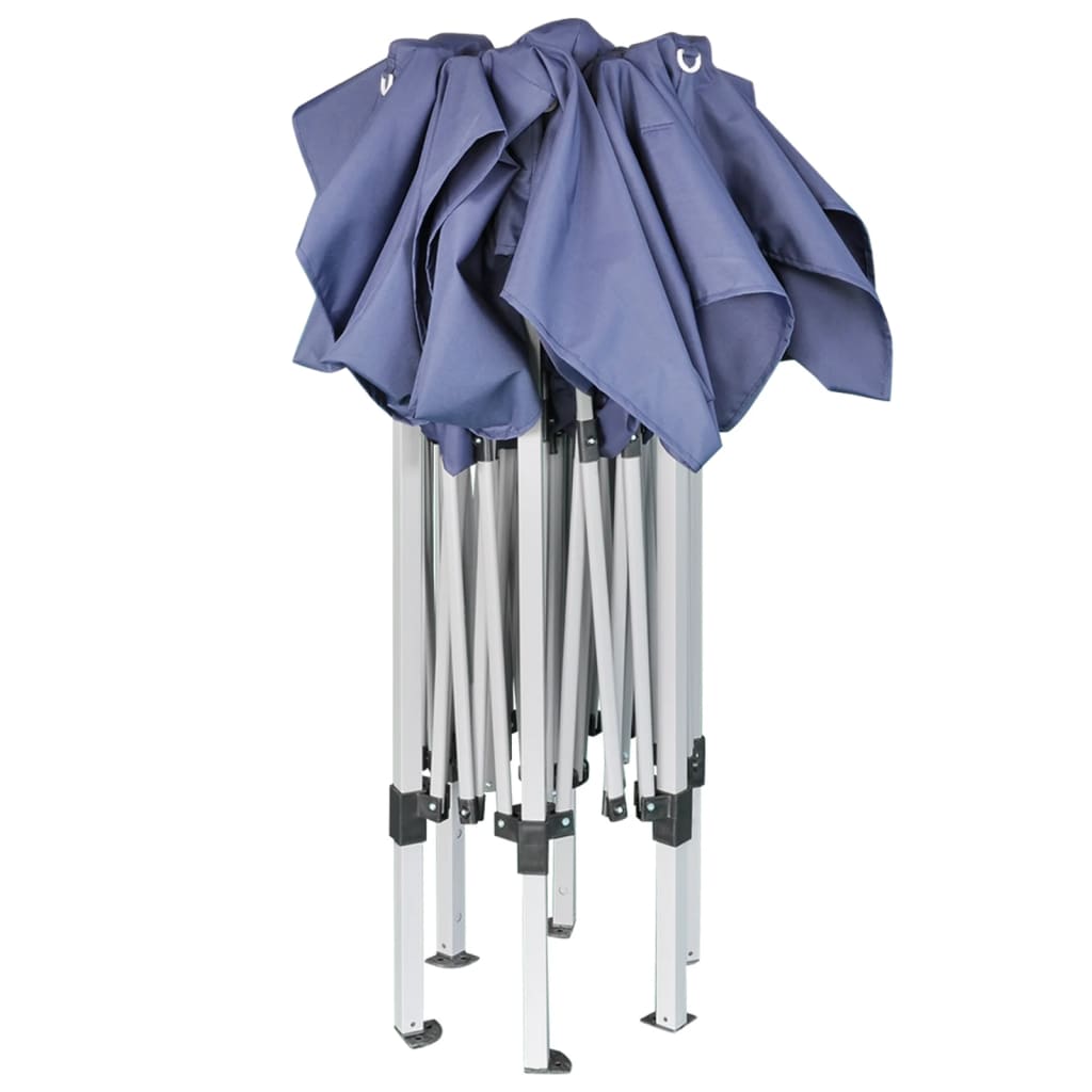 Vidaxl PartyTent Pop-Up Hexagonal Plegable 3.6x3.1 M Blue oscuro