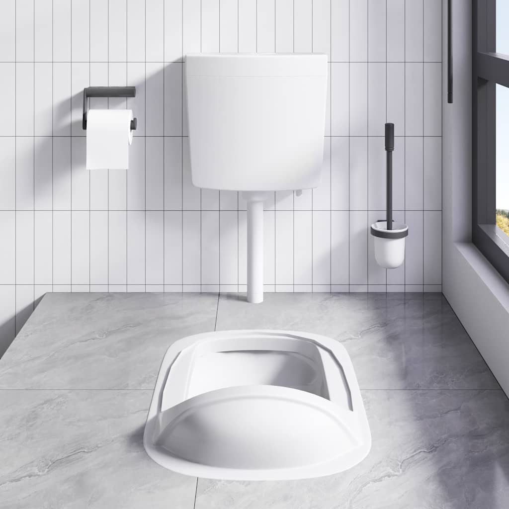 Piso de inodoro Vidaxl con suministro de agua en la parte inferior 3 6 L blanco