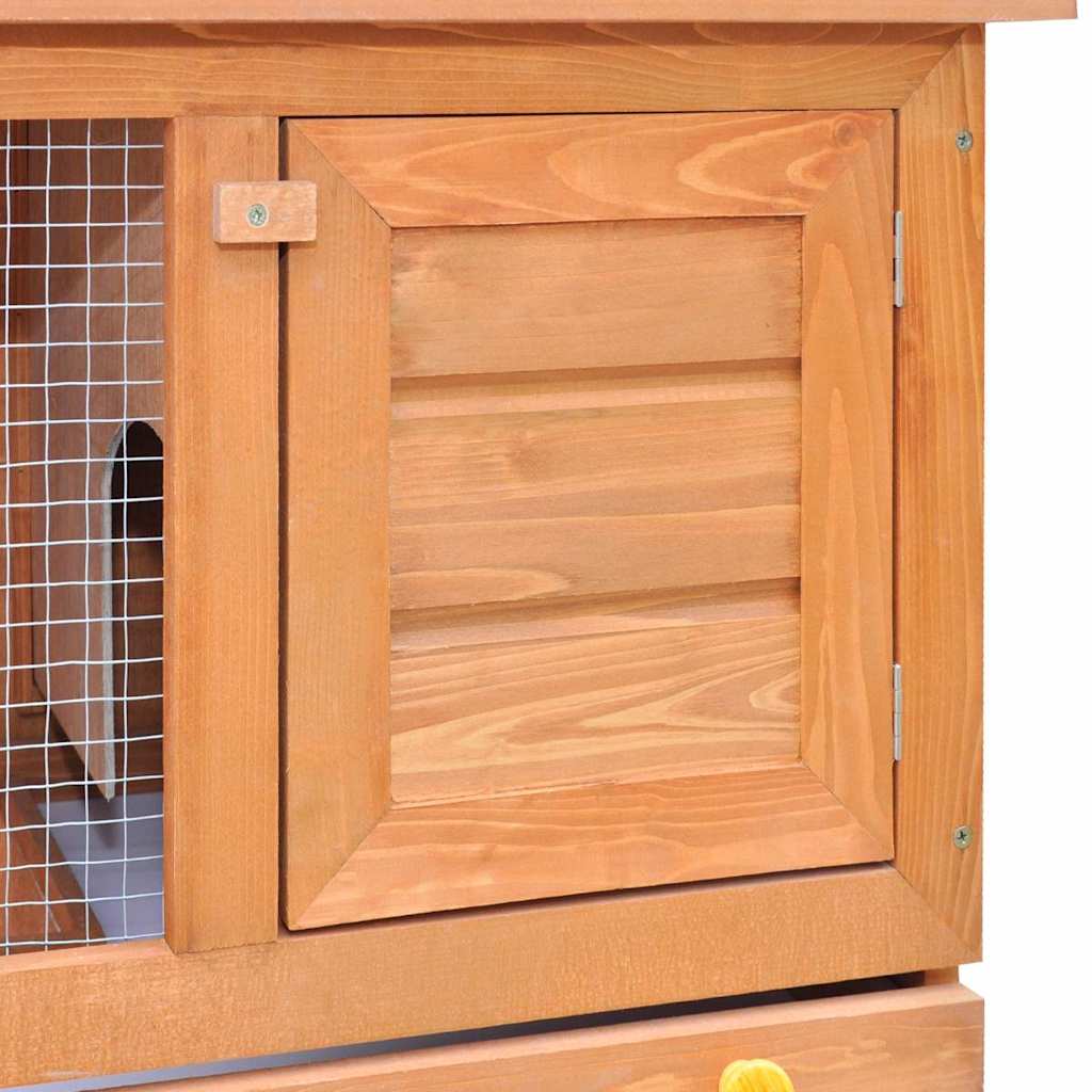 Conejera de exterior Vidaxx para mascotas pequeñas, 1 puerta, madera