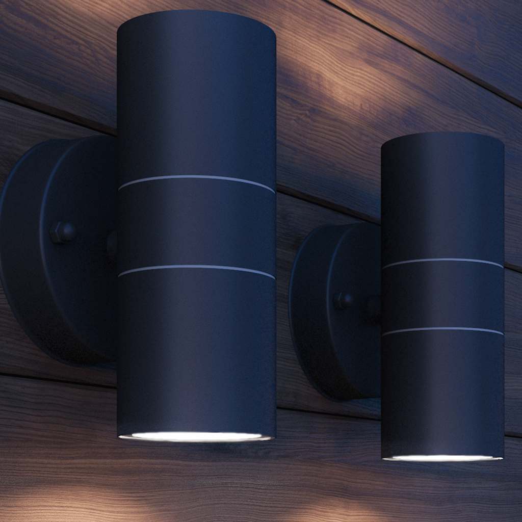 Lámpara de pared LED Vidaxl de acero inoxidable 2 sts