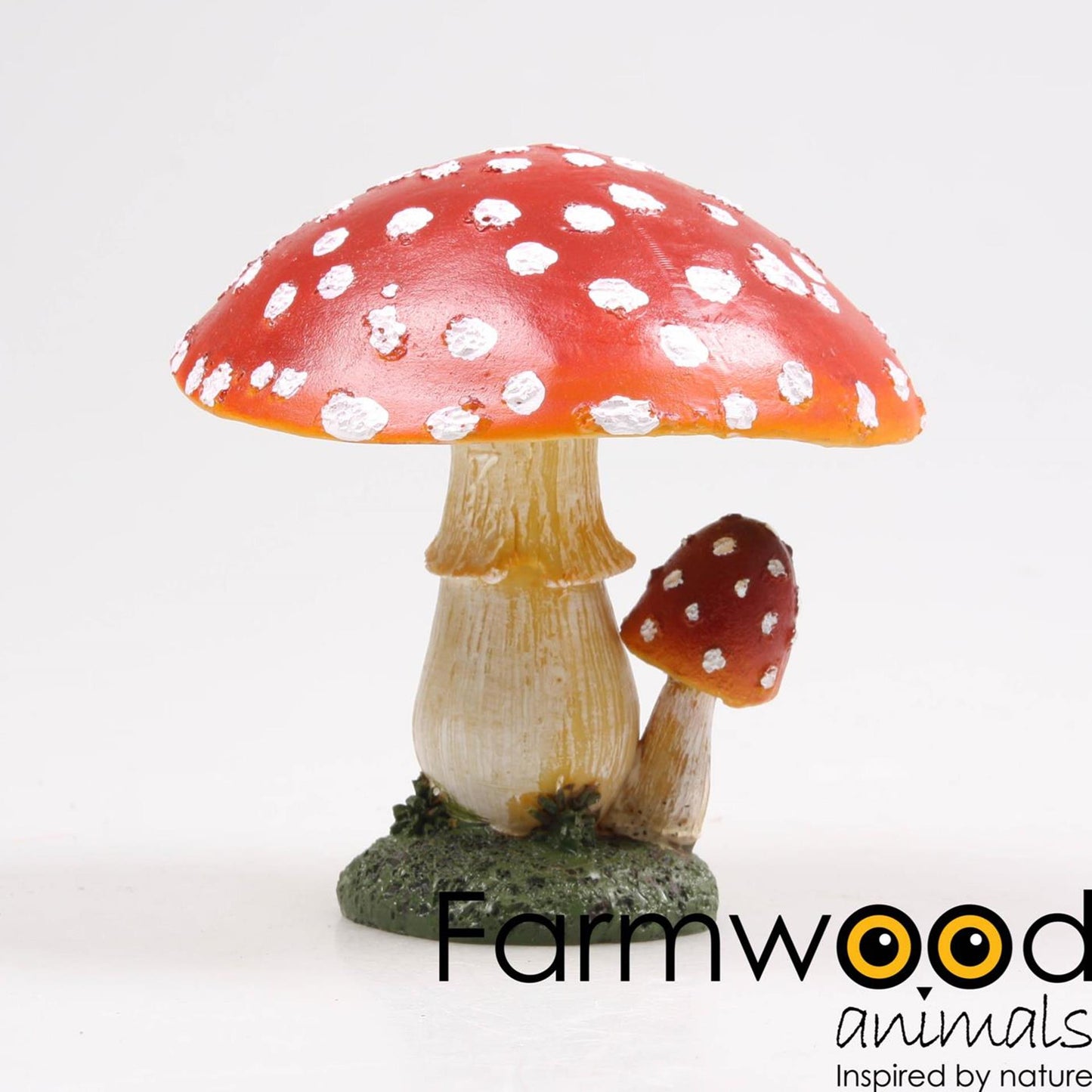 Dúo de paraguas con setas de animales de Farmwood h15,5cm