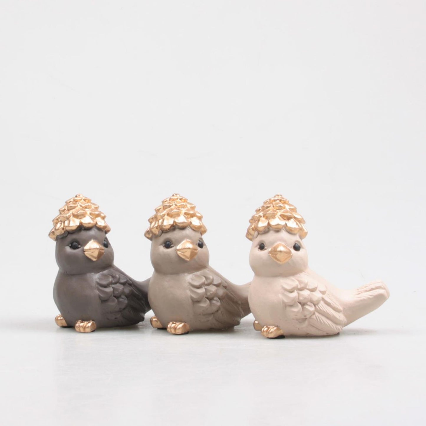 Pájaro decorativo inspirado en la temporada con piña 10x6,5x10cm