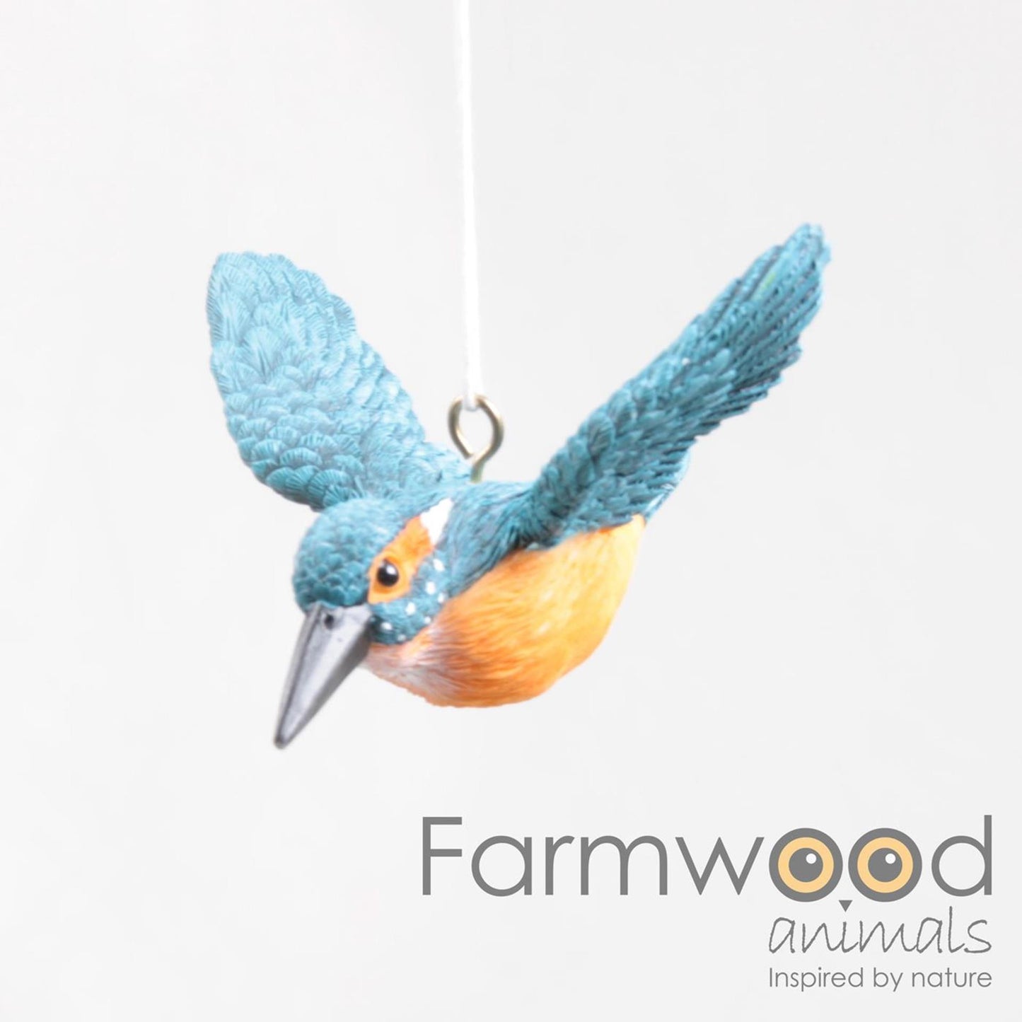 Farmwood animales pájaro martín pescador volando 8,5x8x5cm