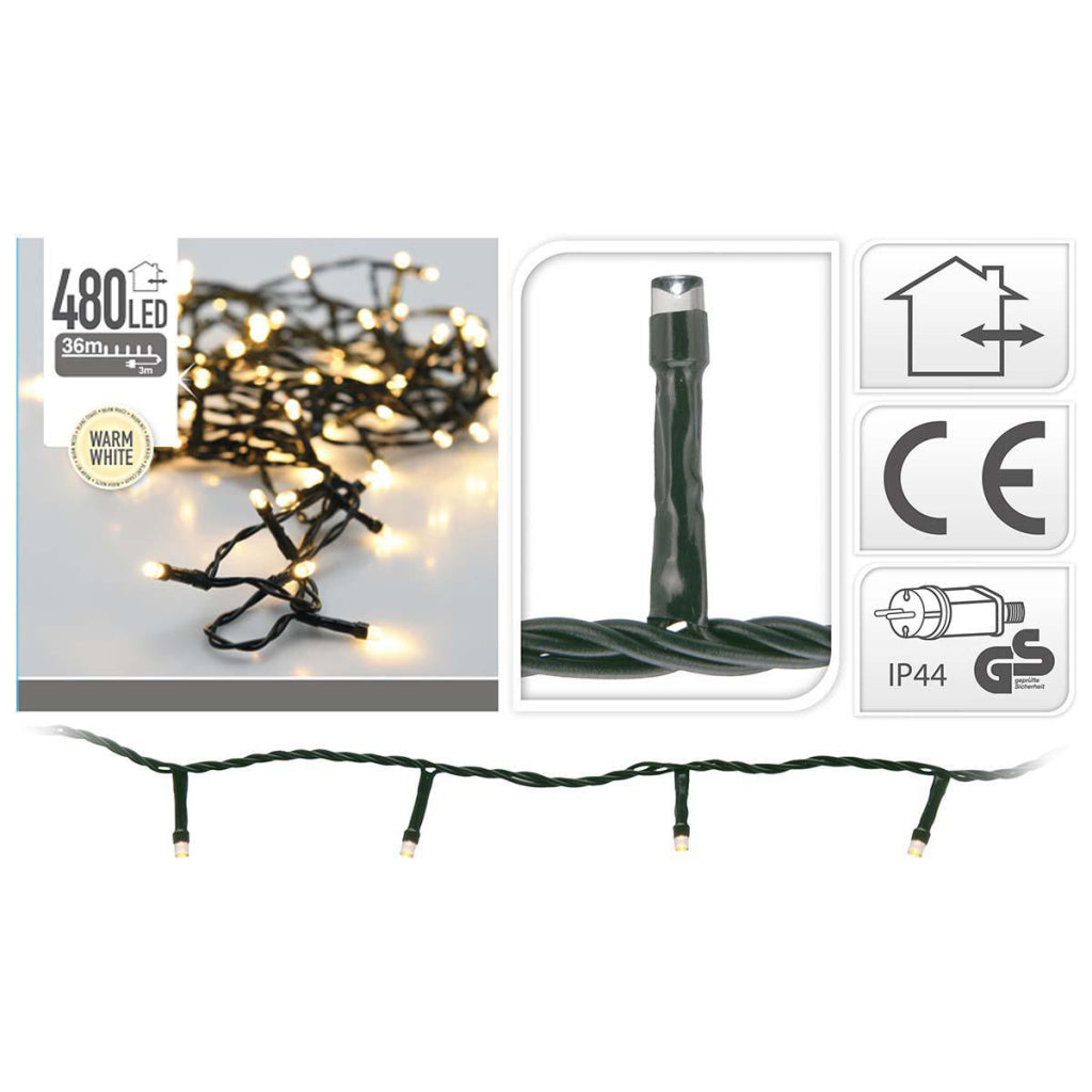Ninguna marca s.i.a. Luces navideñas 36m 480 luces LED IP44