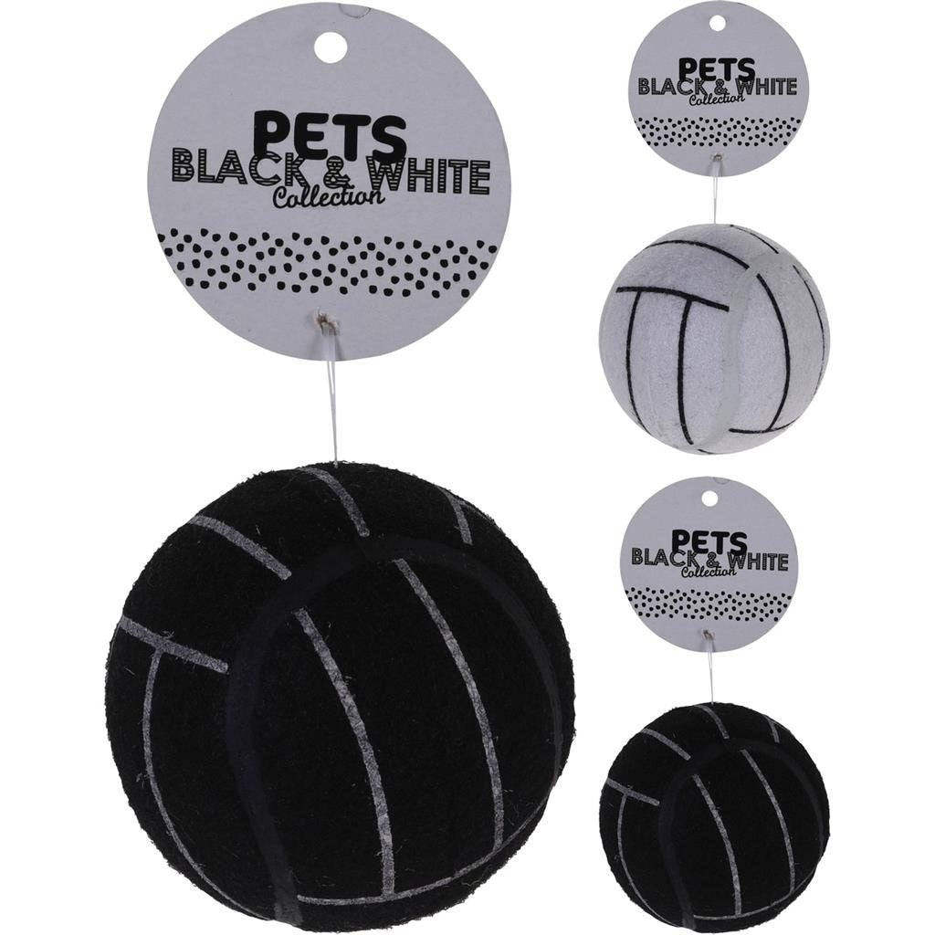 Mascotas básicas colección en blanco y negro Bola de juguete de perro 7.5 cm