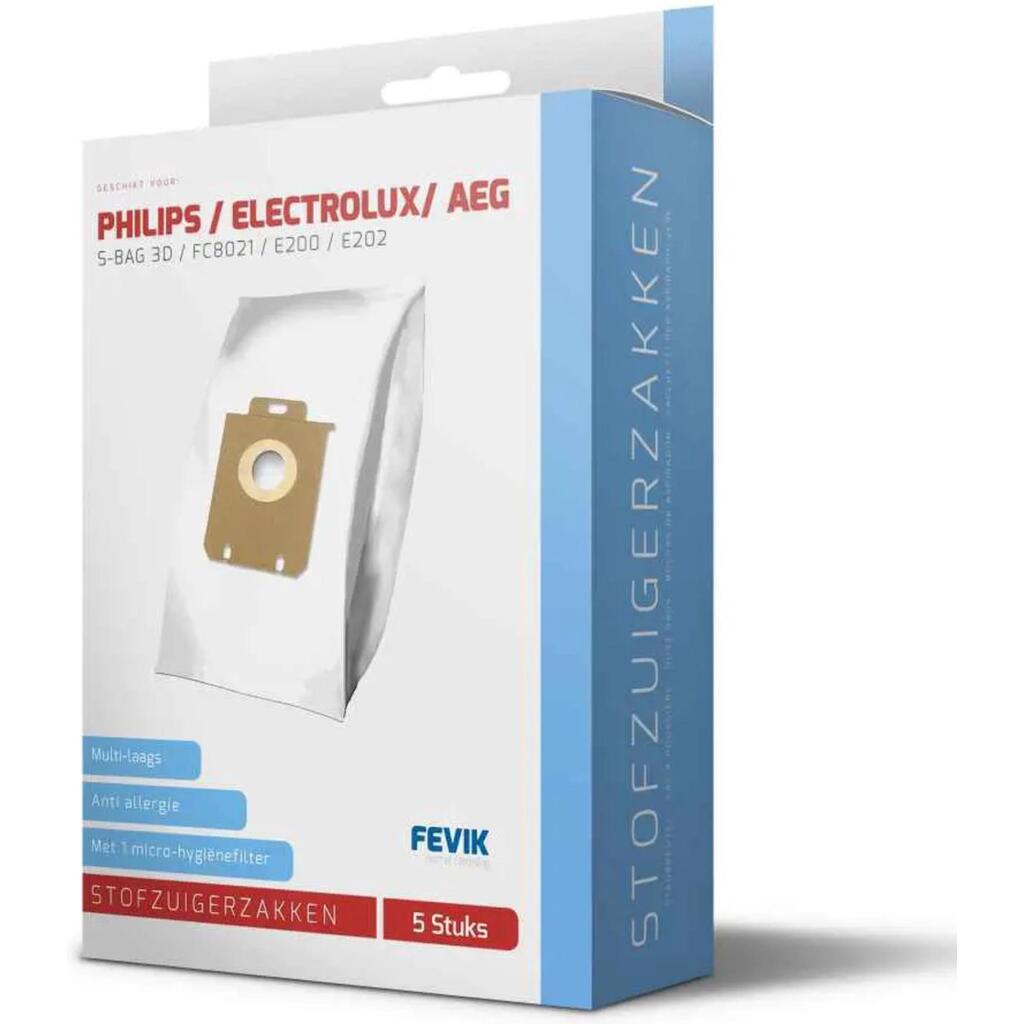 Fevik Bolsas de aspiradora Philips aeg sbag 3d 5 piezas