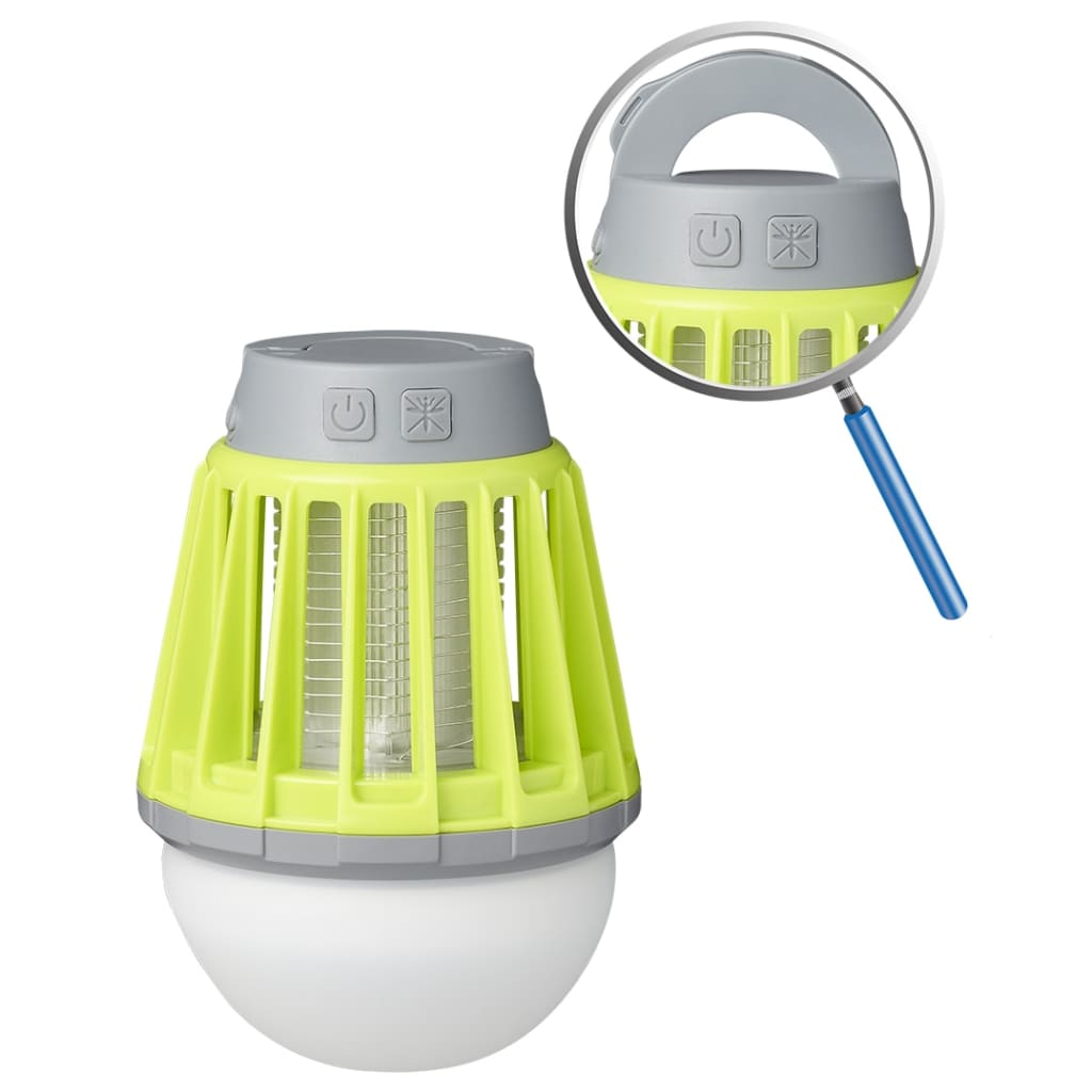 Proplus Camping Insect Lamp 2-in-1 Recargable Green Grey