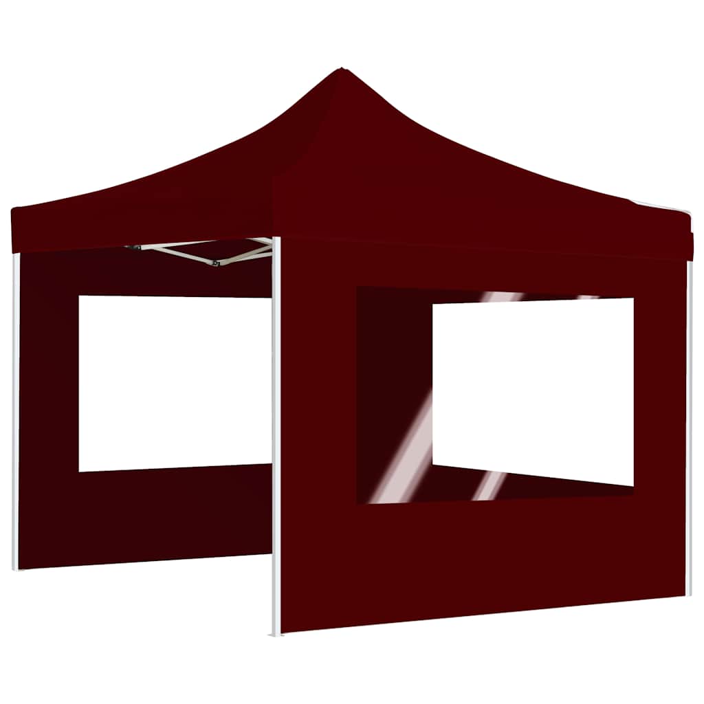 Vidaxl Partytent Foldable with walls 3x3 m aluminum wine red