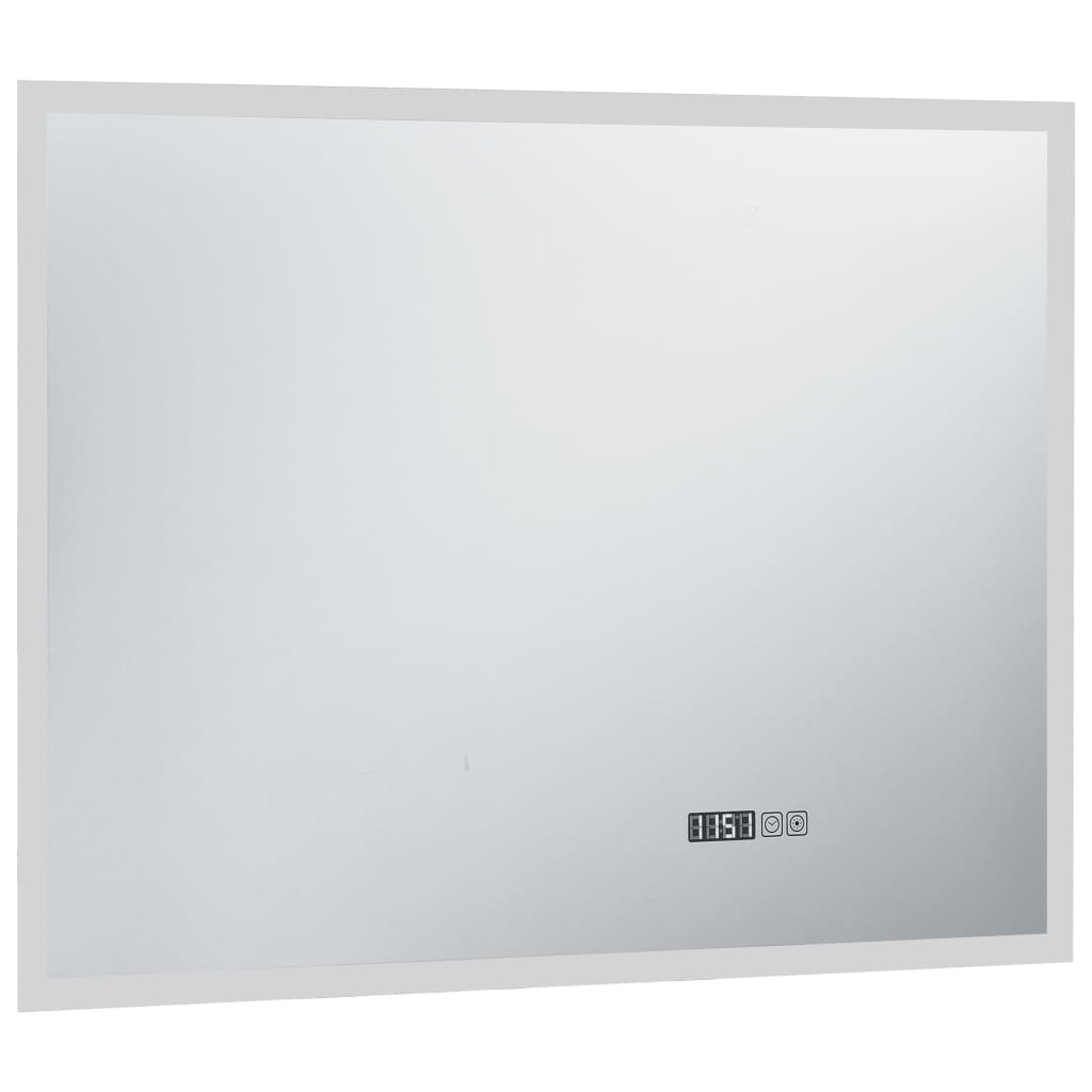 Vidaxl Specchio da bagno LED con sensore touch e display di tempo 80x60 cm