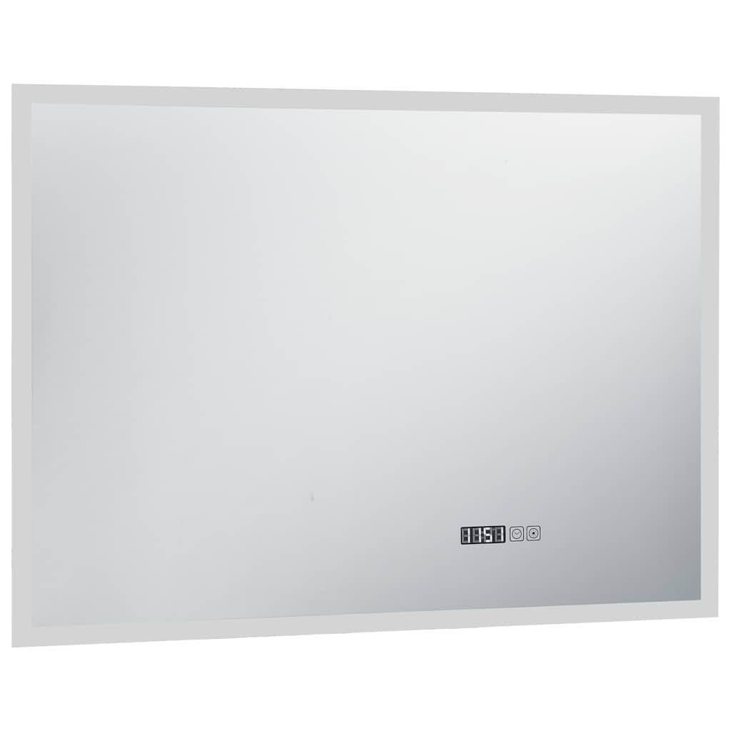 Vidaxl Specchio da bagno LED con sensore touch e display di tempo 100x60 cm