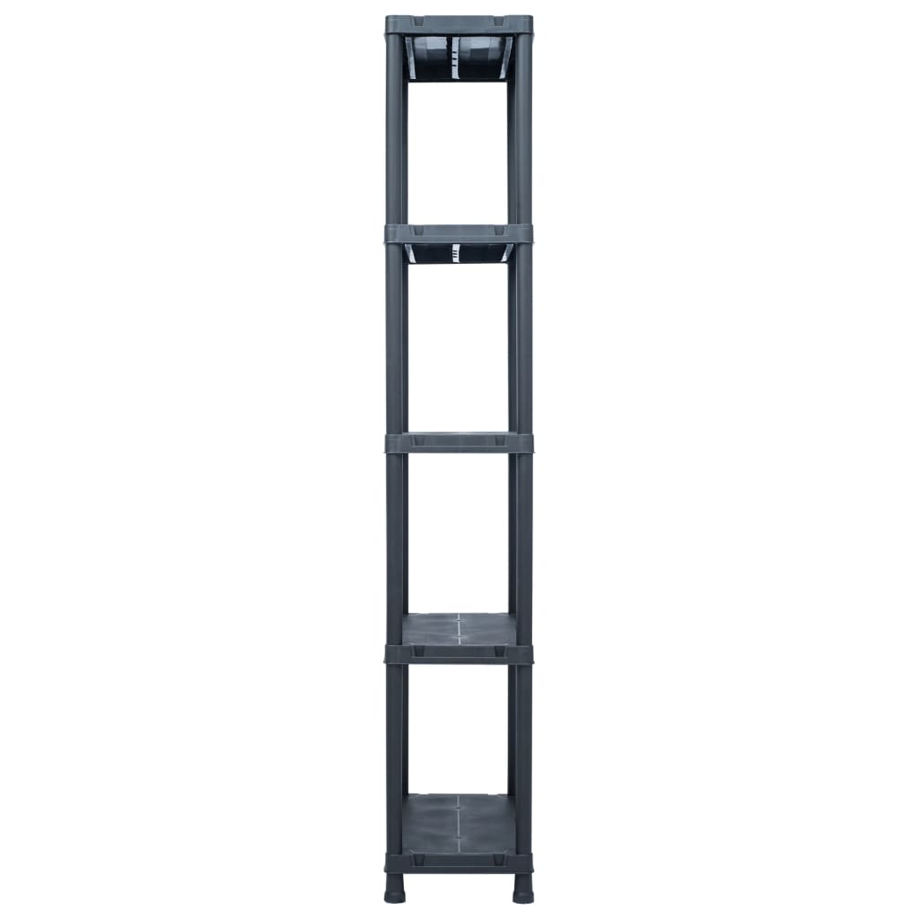 Vidaxl Storage Rack 125 kg 60x30x180 cm in plastica nera