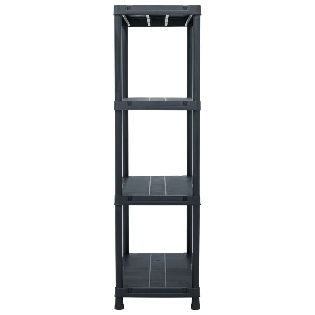 Vidaxl Storage Rack 200 kg 80x40x138 cm de plástico negro