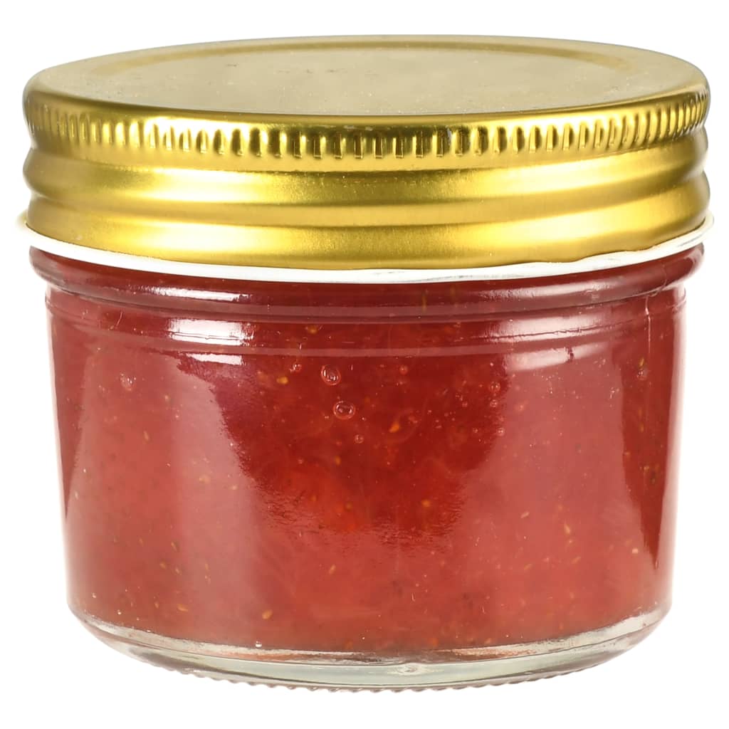 Vidaxxl tarros de mermelada con tapa dorada 96uds 110 ml vidrio